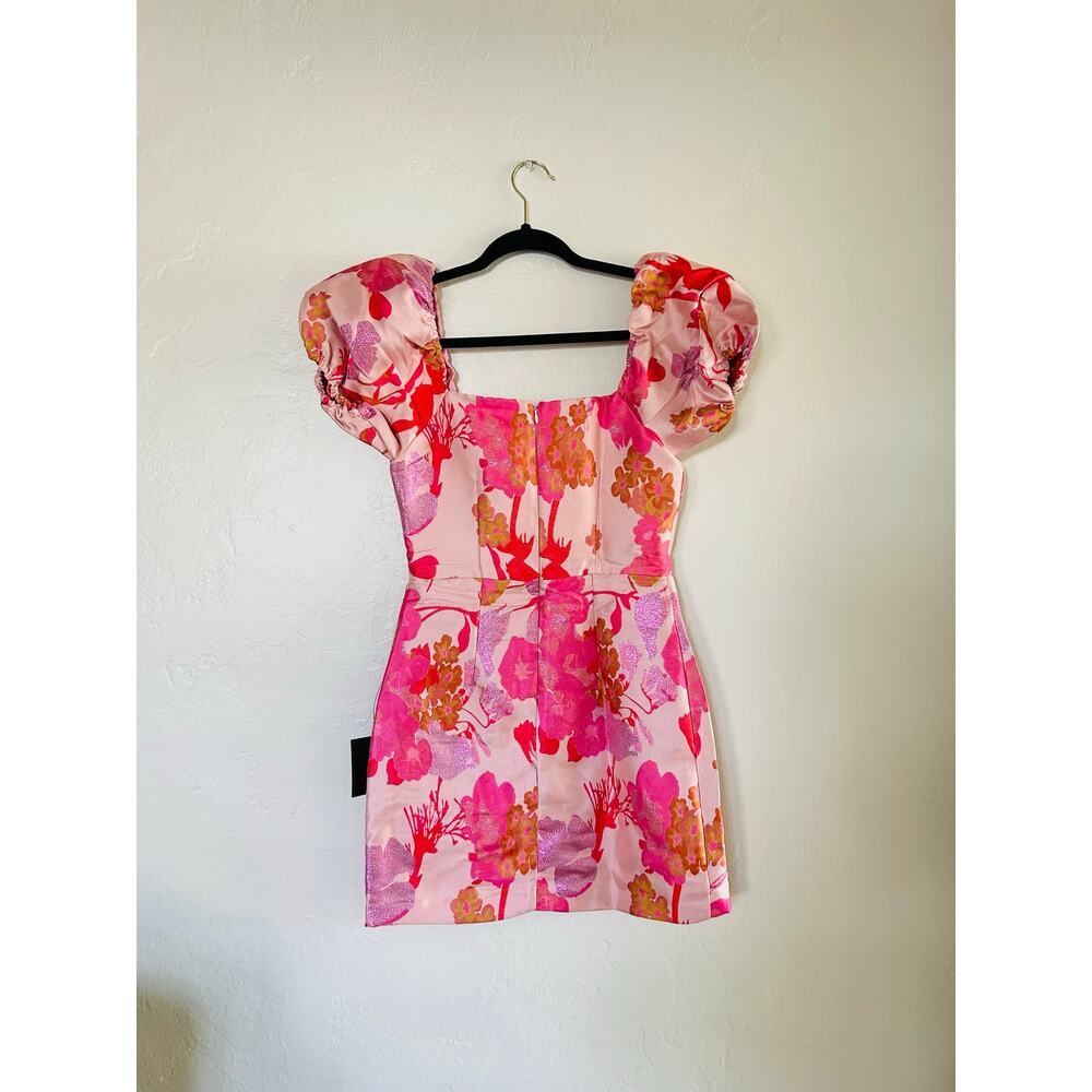 Lulu's Pink Floral Puff-Sleeve Mini Dress - Picture 8 of 13